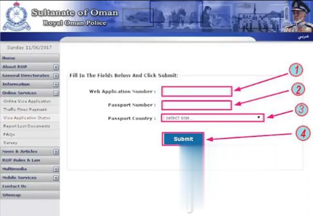 Approval from the Royal Oman Police